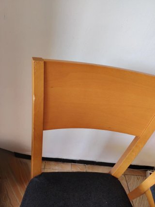 Lote 4 Sillas Madera y Tela
