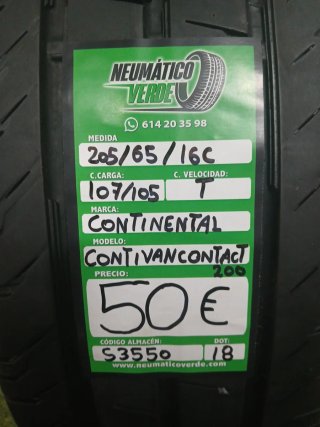 205 65 16C 107/105T CONTINENTAL CONTIVANCONTACT200