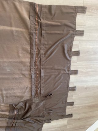 Set di 2 tende oscuranti marroni con motivo floreale