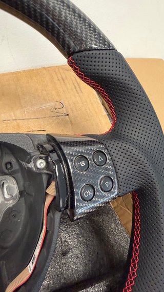Volante Golf V Carbono Rojo