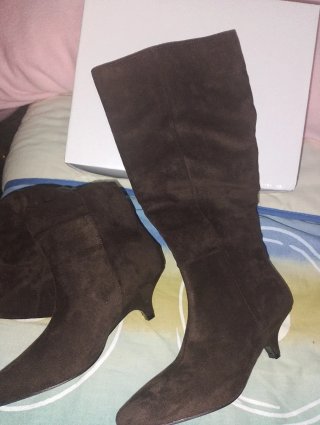 Botas altas café para mujer