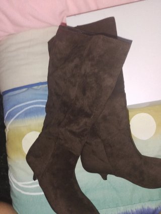 Botas altas café para mujer