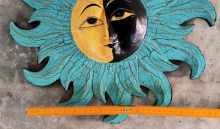 Decorazione da parete sole legno