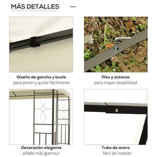 Cenador Jardín 4x3m