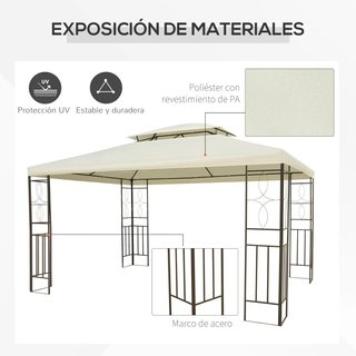 Cenador Jardín 4x3m