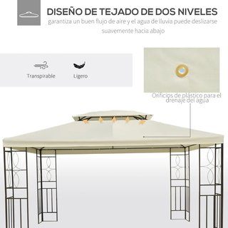 Cenador Jardín 4x3m