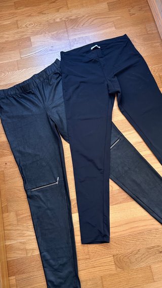 2 Leggings Negros Talla L/XL