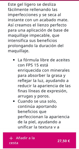 pak maquillage.  los 3 paks 60e