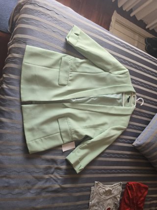 Chaqueta americana verde menta