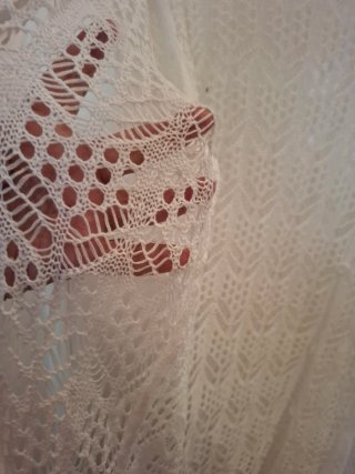 Kimono calado blanco precioso