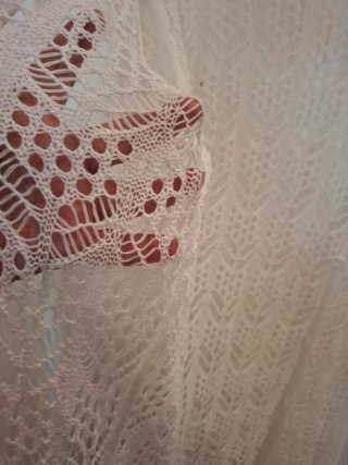 Kimono calado blanco precioso