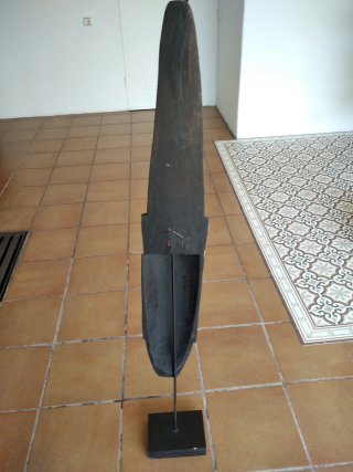 Careta Africana Madera con Pie