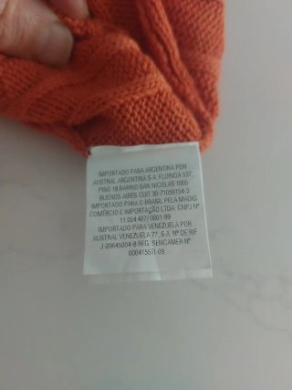 Jersey Carolina Herrera Caballero Talla XL Naranja