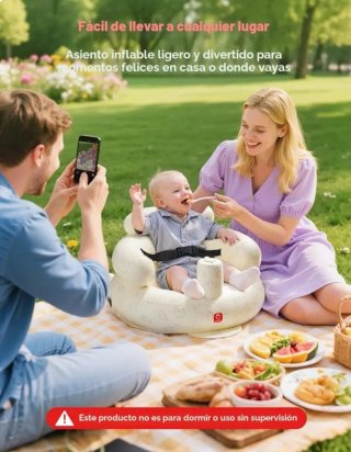 Asiento hinchable para bebé 3-9 meses
