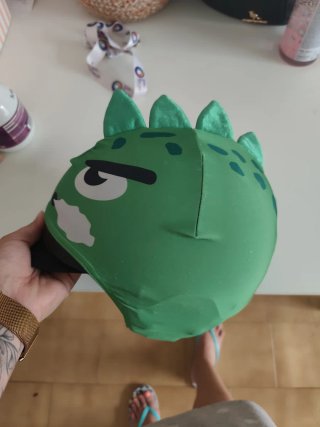 Funda Casco Dinosaurio Verde