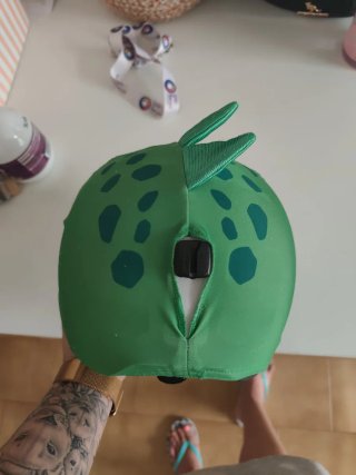 Funda Casco Dinosaurio Verde