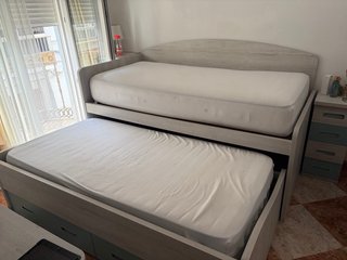 Cama nido 90x190cm madera + 2 colchones