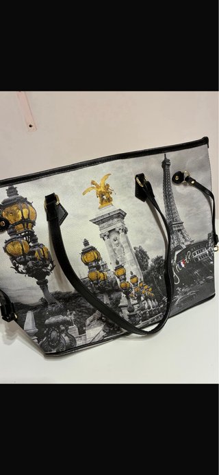 Borsa Whynot con stampa Parigi