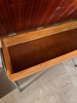 Mesa escritorio vintage madera y metal