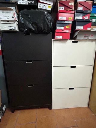Zapatero Ikea STÄLL blanco 3 compartimentos