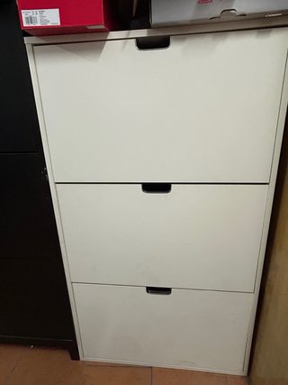 Zapatero Ikea STÄLL blanco 3 compartimentos