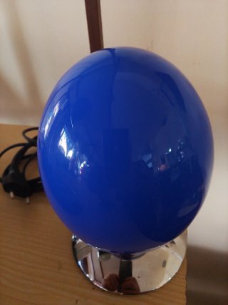Lampada da tavolo  vetro blu