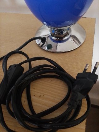 Lampada da tavolo  vetro blu