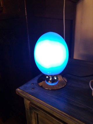 Lampada da tavolo  vetro blu