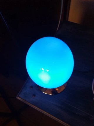 Lampada da tavolo  vetro blu