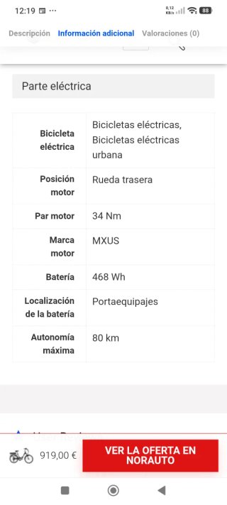 Bicicleta Eléctrica Waycscral everyway e200