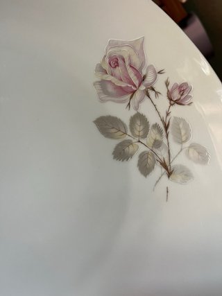Piatto Porcellana H. Waldenberg Bavaria Rose