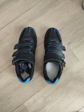 Zapatillas Ciclismo Negras con Azul
