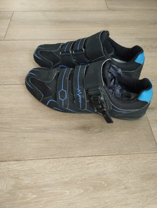 Zapatillas Ciclismo Negras con Azul