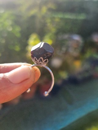 Anillo Granate Andino Ajustable