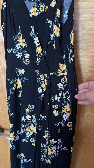 Vestido negro flores