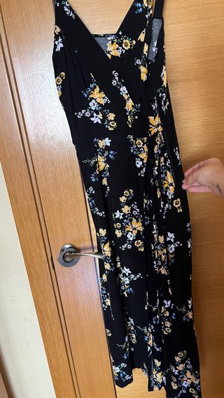 Vestido negro flores