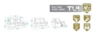 SOFÁ 3 PLAZAS ELÉCTRICO TUI