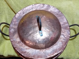 Cazuela de cobre antigua