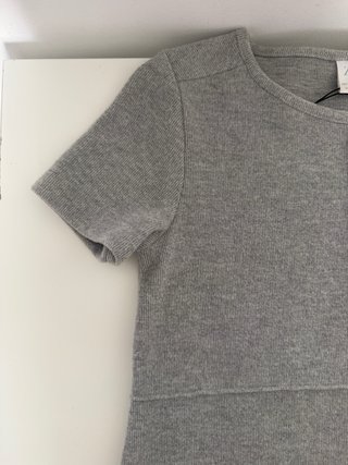 Vestido Zara gris manga corta T.XS