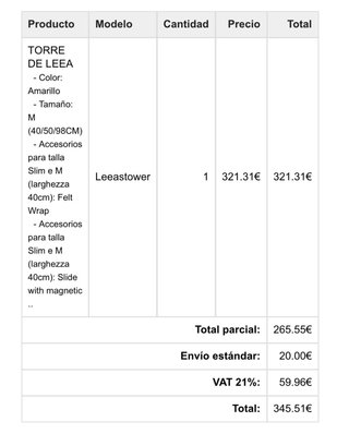 Torre aprendizaje Montessori Leea