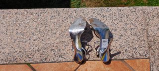 Sandalias Topshop plateadas y negras