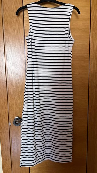 Vestido rayas blanco y negro talla L