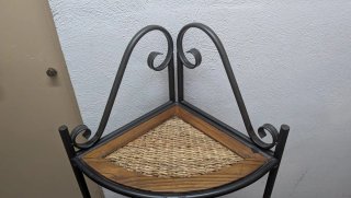 Estantería Rinconera Forja y Mimbre