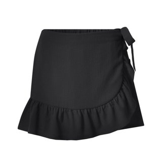 Falda pantalón negra con volantes