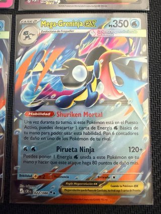 Pack 4 Cartas Pokémon Mega Greninja EX + As Táctic