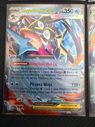 Pack 4 Cartas Pokémon Mega Greninja EX + As Táctic