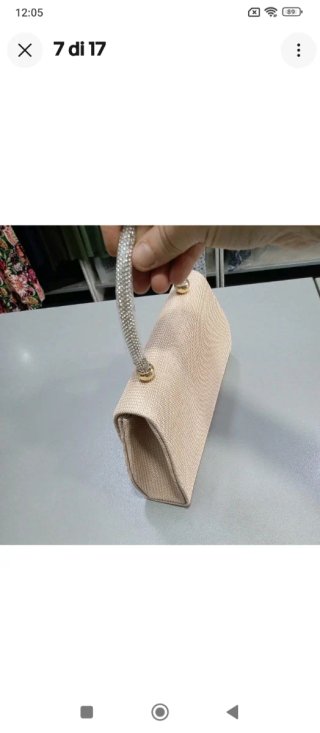 Pl343 Pochette gioiello tessuto oro platino gioiel