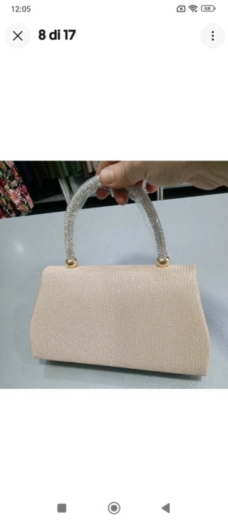 Pl343 Pochette gioiello tessuto oro platino gioiel