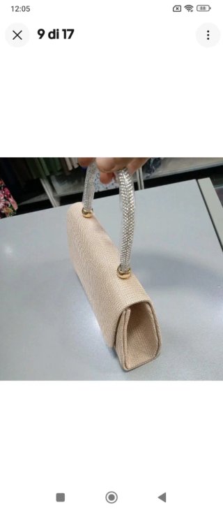 Pl343 Pochette gioiello tessuto oro platino gioiel