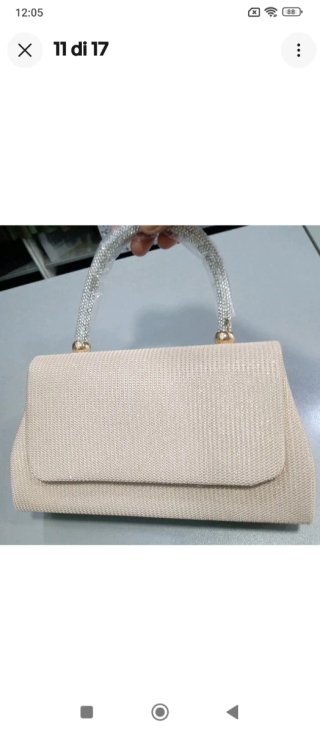 Pl343 Pochette gioiello tessuto oro platino gioiel